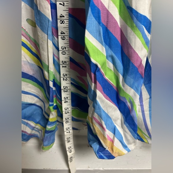 MWT Easel Sz S Midi Dress Boho Striped Feminine Flowy Beach Resort Summer relax - Picture 6 of 10